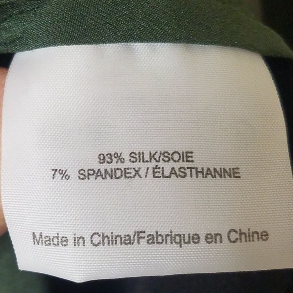 Tory Burch Silk Blouse Green & Black Size 0 - Picture 7 of 8